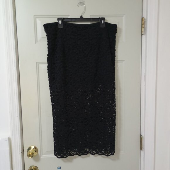 Future Collective Black Lace Midi Skirt XL Womens Beach - Picture 1 of 10